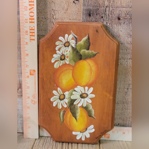 Vintage Hand Painted Peaches, Signed - Picture 3 of 6